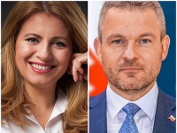 Zuzana Čaputová a Peter Pellegrini. Zuzana Čaputová a Peter Pellegrini.