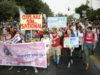 Gay Pride pochod v Jeruzaleme.