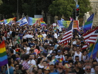 Gay Pride pochod v Jeruzaleme.
