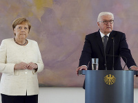 Angela Merkelová a Frank-Walter Steinmeier Angela Merkelová a Frank-Walter Steinmeier