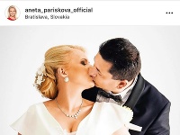Aneta Parišková v sobotu povedala svoje áno partnerovi Miroslavovi Polakovičovi.