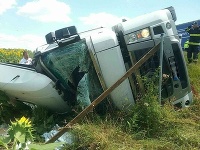 Dopravná nehoda kamióna na R1.