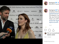 Na karlovarskom filmovom festivale vyspovedal Boris Pršo hollywoodsku herečku Julianne Moore a jej manžela, filmového režiséra Barta Freundlicha.