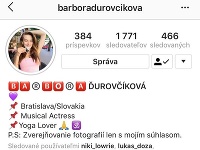 Na Barborinom profile už oficiálne svieti priezvisko Ďurovčíková. 