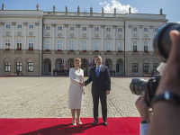 Zuzana Čaputová na stretnutí s poľským prezidentom Andrzejom Dudom. 
