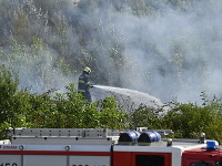 Požiar na Žabom majeri v bratislavskej Rači 

