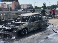 Požiar vozidla na Moste Lafranconi. Požiar vozidla na Moste Lafranconi.