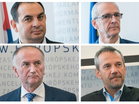 Peter Pollák, Ivan Štefanec, Eugen Jurzyca a Robert Hajšel Peter Pollák, Ivan Štefanec, Eugen Jurzyca a Robert Hajšel