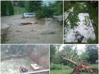 Stredné a východné Slovensko zasiahlo nepriaznivé počasie. Stredné a východné Slovensko zasiahlo nepriaznivé počasie.