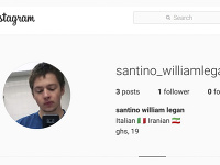 Santino William Legan na Instagrame