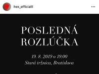 Skupina Hex zverejnila na Instagrame detaily poslednej rozlúčky s ich spevákom Petrom Ďuďom Dudákom.