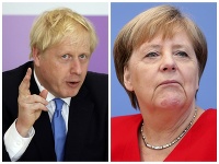 Boris Johnson a Angela Merkelová Boris Johnson a Angela Merkelová