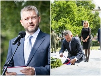 Peter Pellegrini počas 75. výročia SNP na námestí Slovenského národného povstania. Peter Pellegrini počas 75. výročia SNP na námestí Slovenského národného povstania.