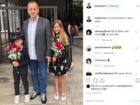 Do školy odprevadil až dve zo svojich desiatich detí slovenský multiotecko Boris Kollár. Dcéru Saru a syna Borisa má s bývalou playmate Andreou Heringhovou (38).