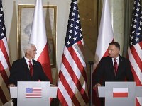 Mike Pence a Andrzej Duda Mike Pence a Andrzej Duda