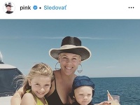 Speváčka Pink so svojimi deťmi
