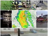 Škody po intenzívnych búrkach, ktoré zasiahli takmer celé Slovensko.