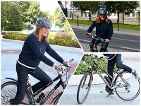 Gabriela Matečná prišla do NR SR na bicykli Gabriela Matečná prišla do NR SR na bicykli