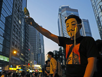 Demonštrácia v Hongkongu.