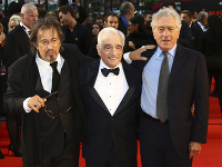 Al Pacino, režisér Martin Scorsese a Robert De Niro