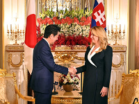 Zuzana Čaputová a Šinzó Abe