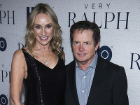 Michael J. Fox so svojou sympatickou manželkou Tracy. 