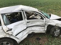 Dopravná nehoda medzi obcami Nitrianska Streda a Solčany.