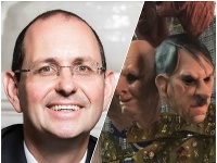 Policajti sa zaoberajú predajom gumových masiek Hitlera v Prahe. Policajti sa zaoberajú predajom gumových masiek Hitlera v Prahe.