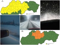 Na severe Slovenska snežilo. 
