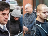 Pätica obvinených v prípade vraždy Jána a Martiny. Pätica obvinených v prípade vraždy Jána a Martiny.