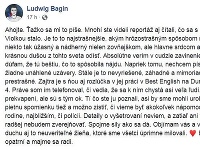 Ludwig Bagin sa vyjadril na Facebooku. 