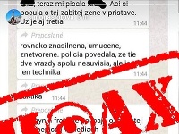 Šíri sa hoax o nájdení ďalšej mŕtvej ženy v Bratislave. Polícia reaguje.