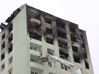 Zničená bytovka v Prešove