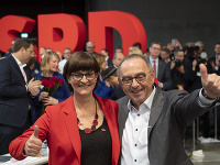 Norbert Walter Borjans a Saskia Eskenová Norbert Walter Borjans a Saskia Eskenová