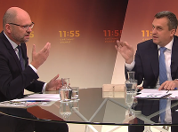 Andrej Danko a Richard Sulík v diskusnej relácii RTVS. Andrej Danko a Richard Sulík v diskusnej relácii RTVS.