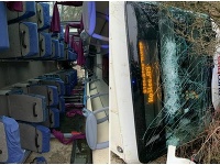 Havária autobusu v Jasove. 