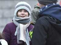 Švédska klimatická aktivistka Greta Thunbergová Švédska klimatická aktivistka Greta Thunbergová