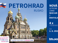 Wizz Air otvorí z Bratislavy novú linku do Petrohradu Wizz Air otvorí z Bratislavy novú linku do Petrohradu