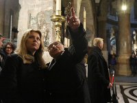 Slovenská prezidentka Zuzana Čaputová počas návštevy Chrámu Božieho hrobu v Jeruzaleme.