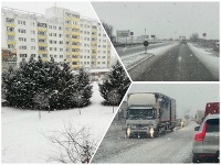 V Bratislave husto sneží
