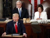 Donald Trump počas svojho prejavu o stave Únie Donald Trump počas svojho prejavu o stave Únie
