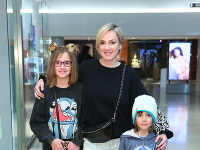 Herečka Monika Hilmerová s dcérkou Zarou a synom Leonardom.