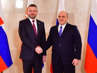 Peter Pellegrini a ruský premiér Michail Mišustin