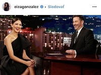 Eiza González v šou Jimmyho Kimmela.