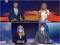 Jojkári mali rúška už aj v hlavnej spravodajskej relácii. Markizáci ich zatiaľ nosia len v zákulisí. Jojkári mali rúška už aj v hlavnej spravodajskej relácii. Markizáci ich zatiaľ nosia len v zákulisí.