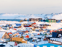 Pohľad na hlavné mesto Nuuk Pohľad na hlavné mesto Nuuk