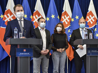 Zľava predseda vlády SR Igor Matovič (OĽaNO), europoslanec, expert OĽaNO na rómsku problematiku a člen ústredného krízového štábu Peter Pollák, nová splnomocnenkyňa vlády SR pre rómske komunity Andrea Bučková a minister obrany SR Jaroslav Naď Zľava predseda vlády SR Igor Matovič (OĽaNO), europoslanec, expert OĽaNO na rómsku problematiku a člen ústredného krízového štábu Peter Pollák, nová splnomocnenkyňa vlády SR pre rómske komunity Andrea Bučková a minister obrany SR Jaroslav Naď