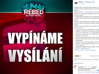 Stanica Rebel ohlásila ukončenie vysielania jedného svojho okruhu na svojom Facebookovom profile.