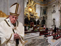 Pápež v bazilike sv. Petra požehnal mestu i svetu (Urbi et Orbi)
