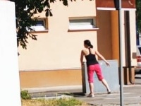Jana Cigániková si neváha zacvičiť aj na verejnosti. Jana Cigániková si neváha zacvičiť aj na verejnosti.